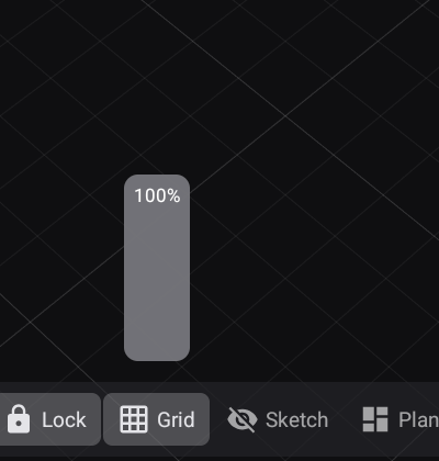 The grid opacity slider