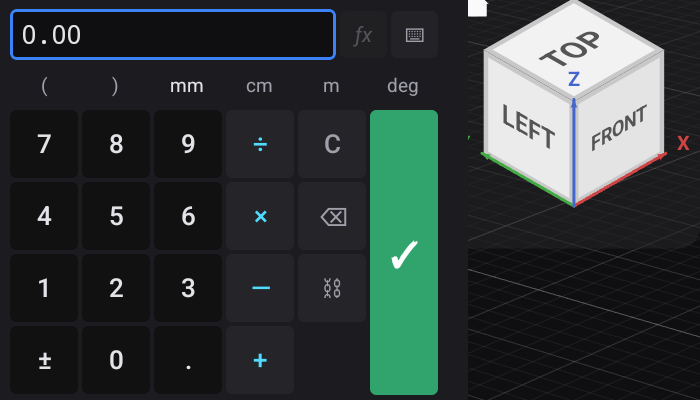 The value keypad