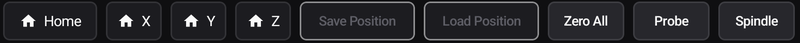 Save Position and Load Position appear once homed