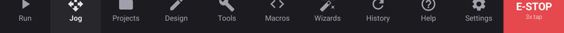 The same bar after homing — all four are live